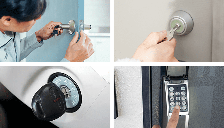 鍵交換の4つの例の画像