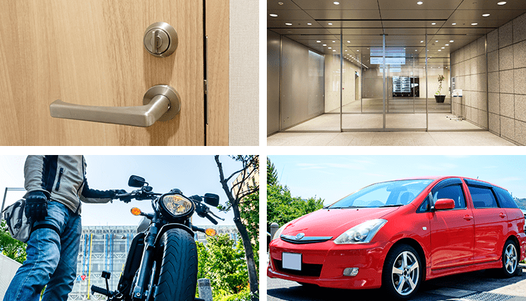 鍵開錠の4つの例の画像