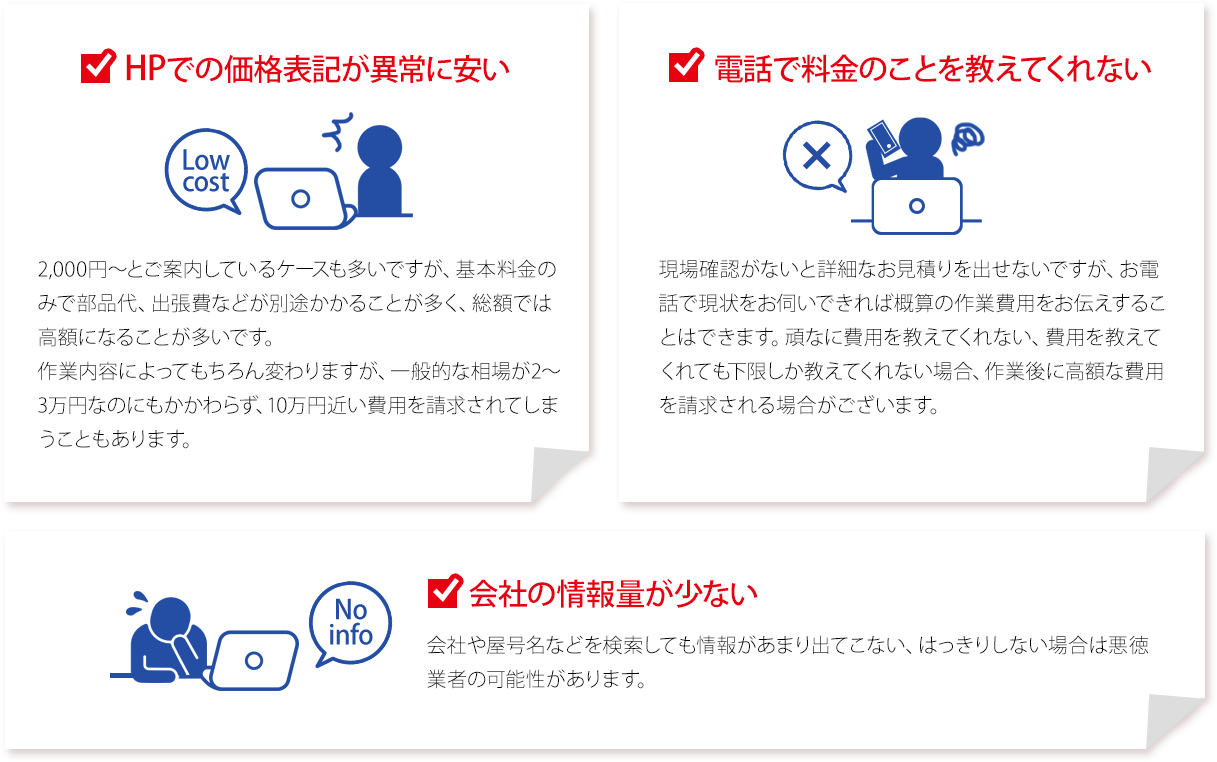 3つの特徴の画像