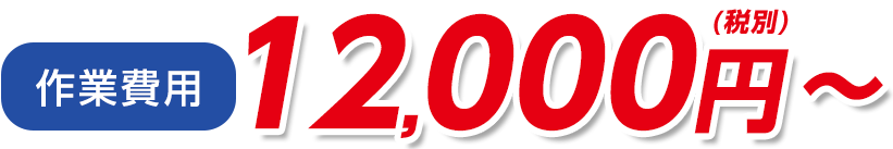作業費用 12,000円(税別)～